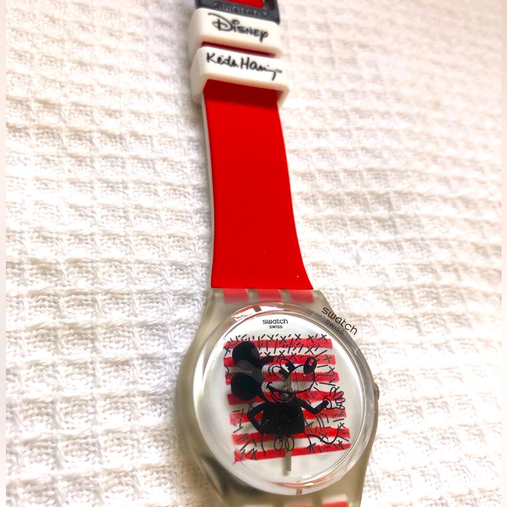 Keith Haring X Disney Mickey Mouse Swatch Mariniere Watch